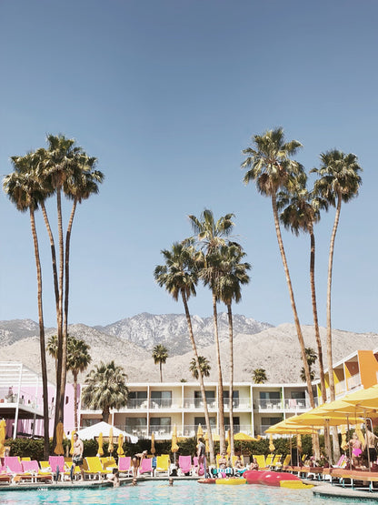 Poolside at the Saguaro Canvas Art Print