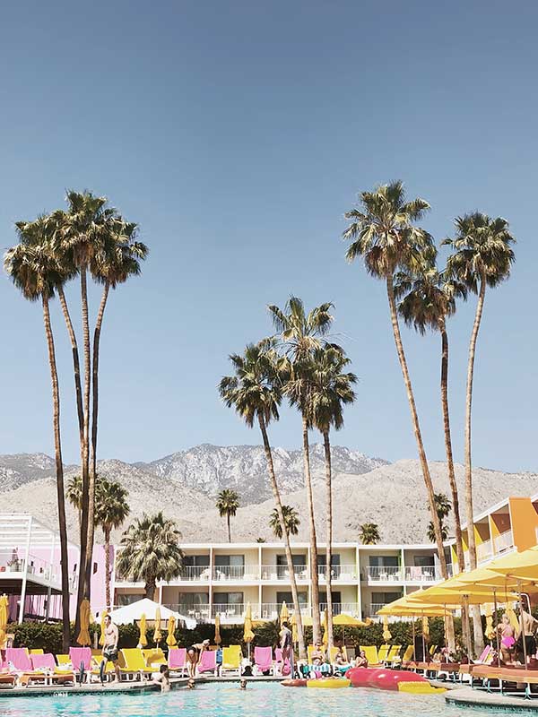 Poolside at the Saguaro Canvas Art Print