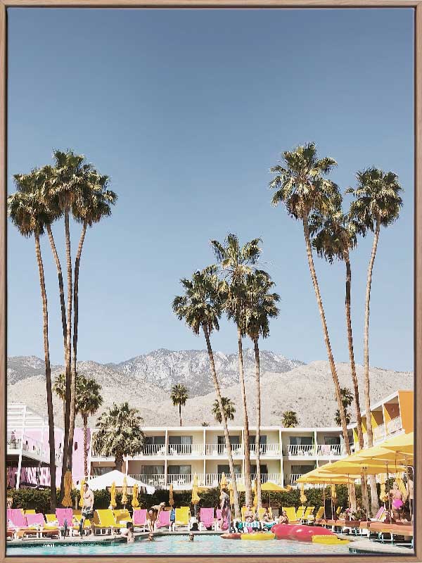 Poolside at the Saguaro Canvas Art Print