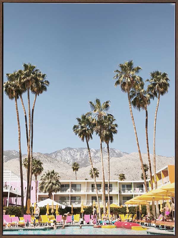 Poolside at the Saguaro Canvas Art Print