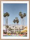 Poolside at the Saguaro Poster Framed Art Print