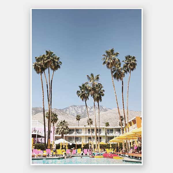 Poolside at the Saguaro Unframed Art Print