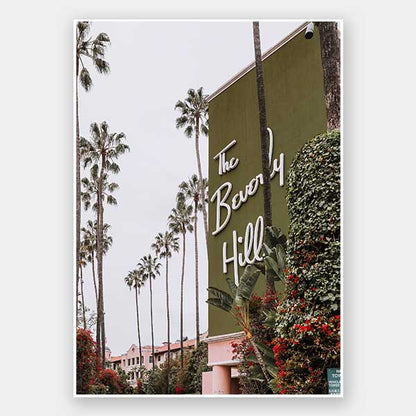 The Beverly Hills Hotel Unframed Art Print