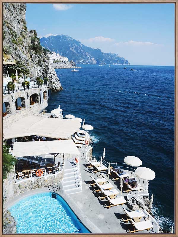 Cliffs of Capri Canvas Art Print