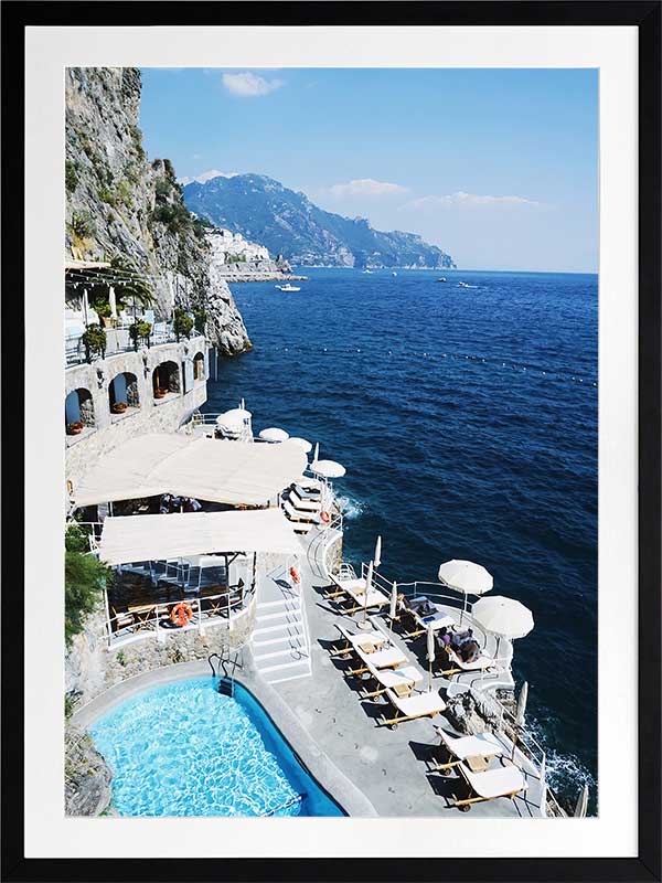 Cliffs of Capri Poster Framed Art Print