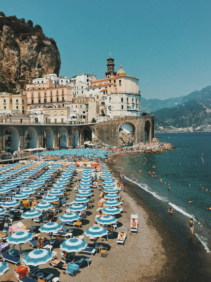 Italian Beachgoers Unframed Art Print