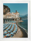 Italian Beachgoers Poster Framed Art Print