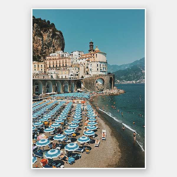 Italian Beachgoers Unframed Art Print