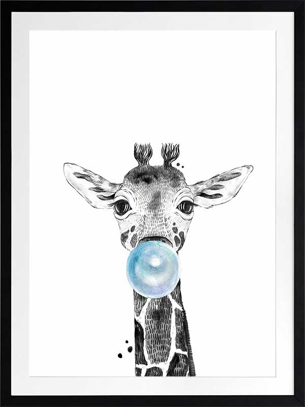 George Giraffe Poster Framed Art Print
