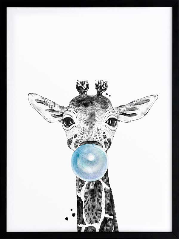 George Giraffe Poster Framed Art Print