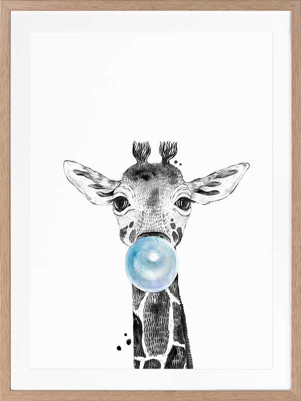 George Giraffe Poster Framed Art Print