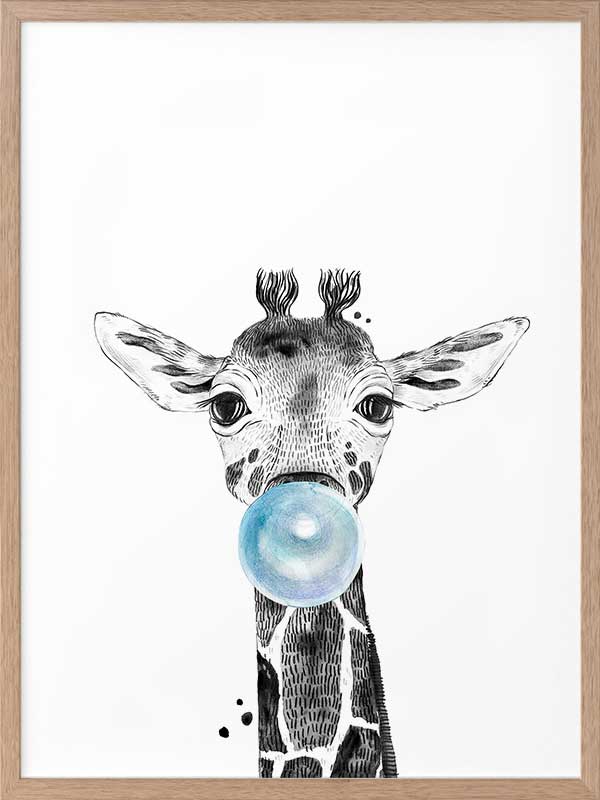George Giraffe Poster Framed Art Print