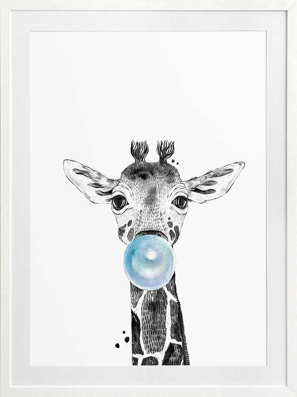 George Giraffe Poster Framed Art Print