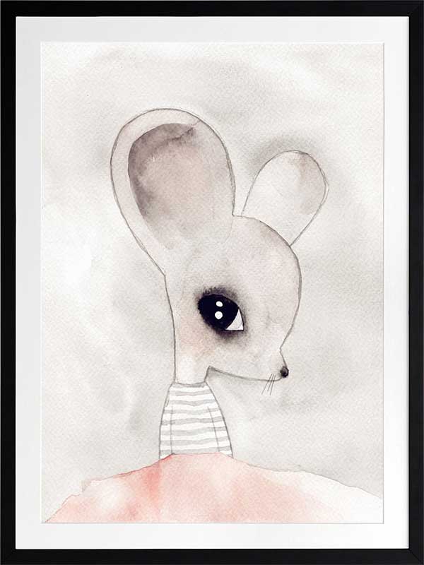 Macey Mouse Poster Framed Art Print