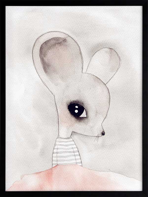 Macey Mouse Poster Framed Art Print