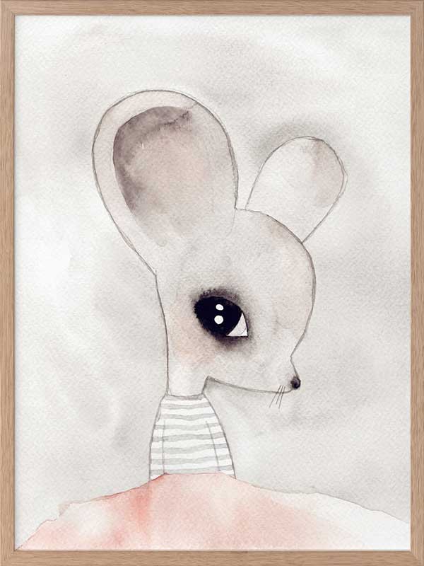 Macey Mouse Poster Framed Art Print