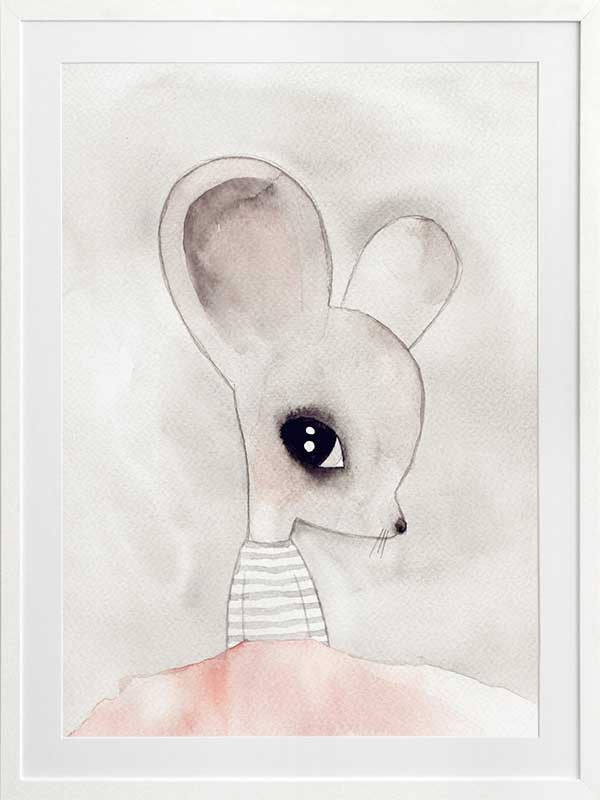 Macey Mouse Poster Framed Art Print