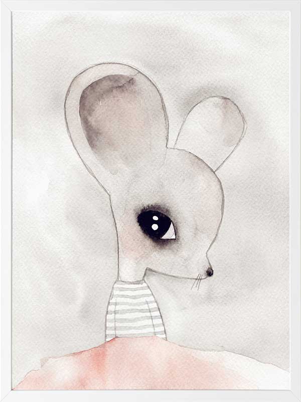 Macey Mouse Poster Framed Art Print