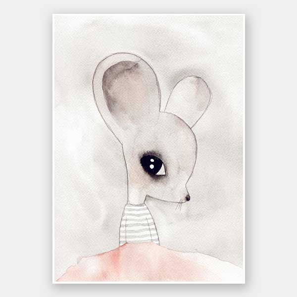 Macey Mouse Unframed Art Print