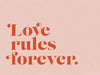 Love Rules Canvas Art Print