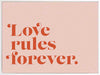 Love Rules Canvas Art Print