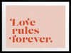 Love Rules Poster Framed Art Print