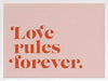 Love Rules Poster Framed Art Print