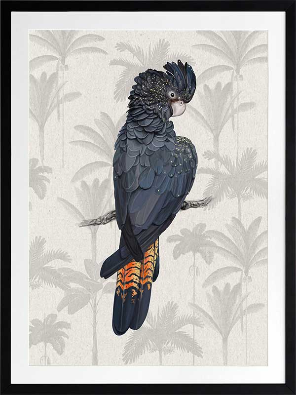 Tropical Cockatoo Poster Framed Art Print
