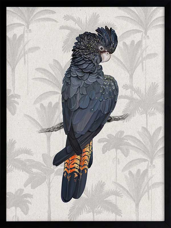Tropical Cockatoo Poster Framed Art Print