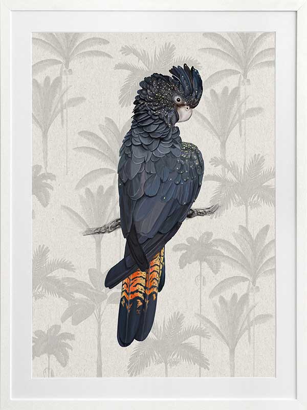 Tropical Cockatoo Poster Framed Art Print