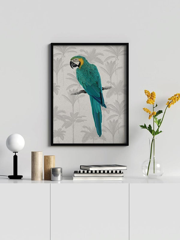 Tropical Macaw Poster Framed Art Print | Lifestyle