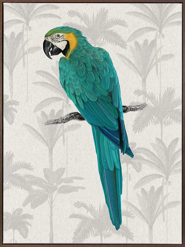 Tropical Macaw Canvas Art Print