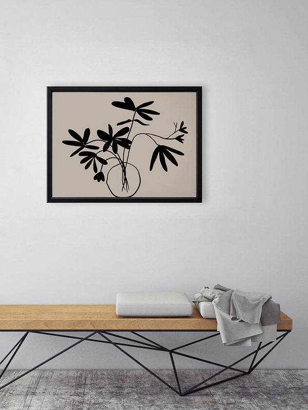 Beige Etchings III Poster Framed Art Print | Lifestyle