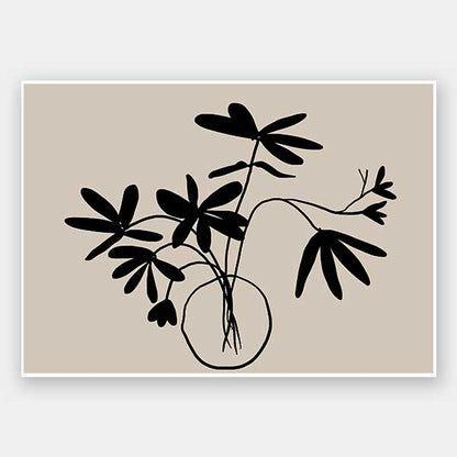 Beige Etchings III Unframed Art Print