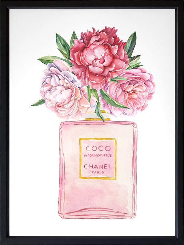 Coco Chanel Perfume art Print buy -set of 3 unframed