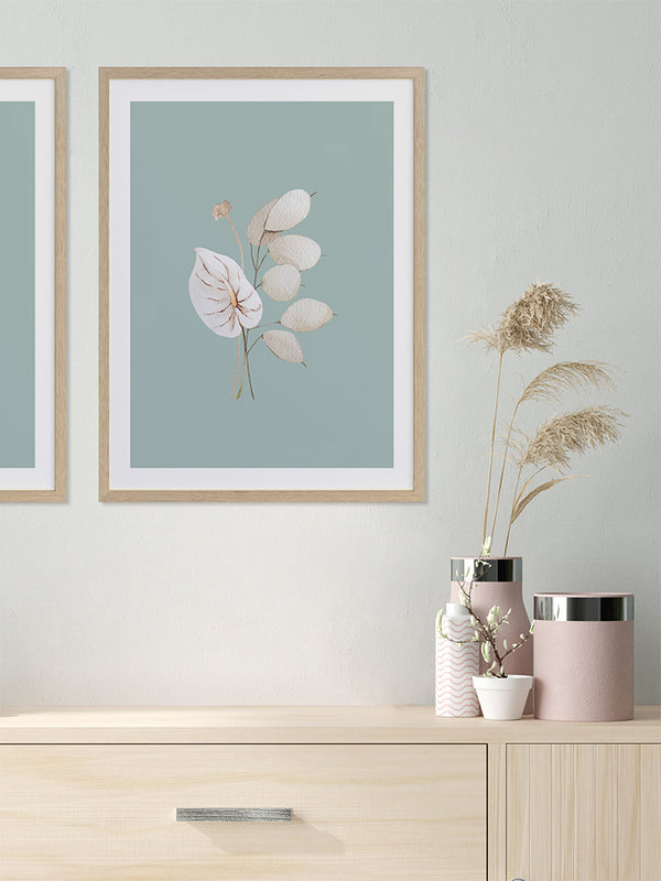 Mint Anthurium II Poster Framed Art Print | Lifestyle