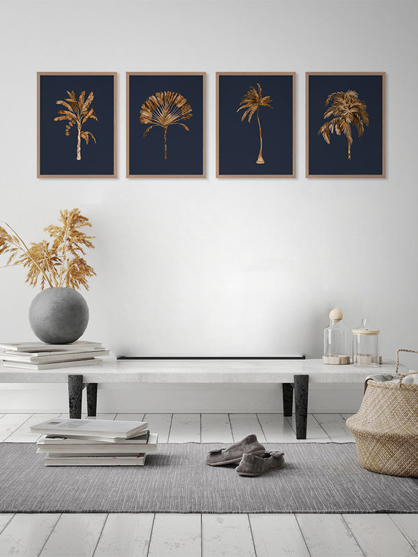 Golden Palm I Poster Framed Art Print | Lifestyle