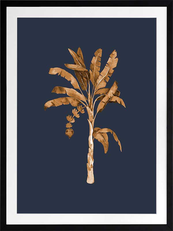 Golden Palm I Poster Framed Art Print