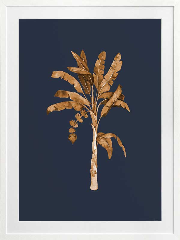 Golden Palm I Poster Framed Art Print