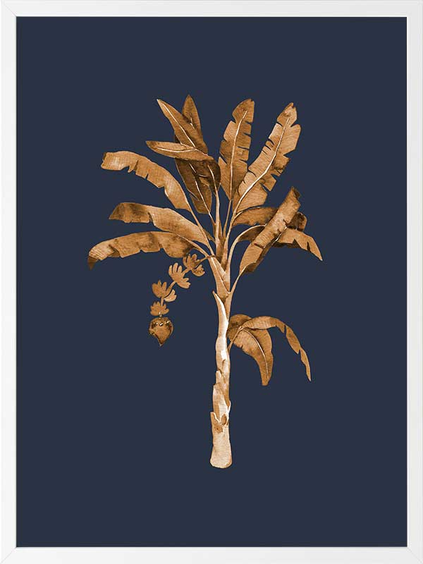 Golden Palm I Poster Framed Art Print