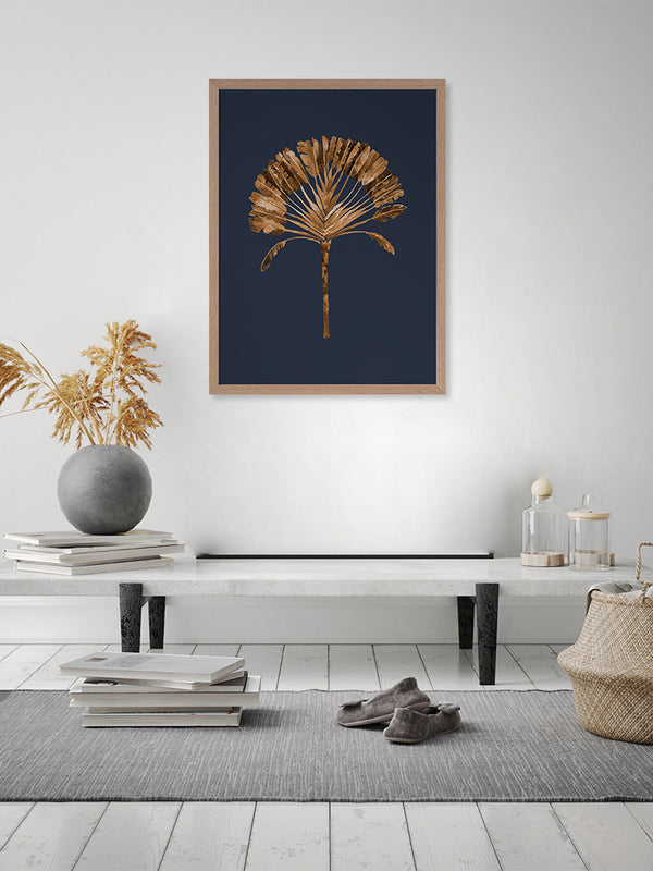Golden Palm II Poster Framed Art Print | Lifestyle