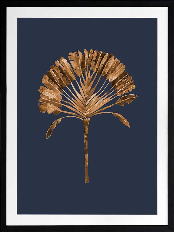 Golden Palm II Poster Framed Art Print