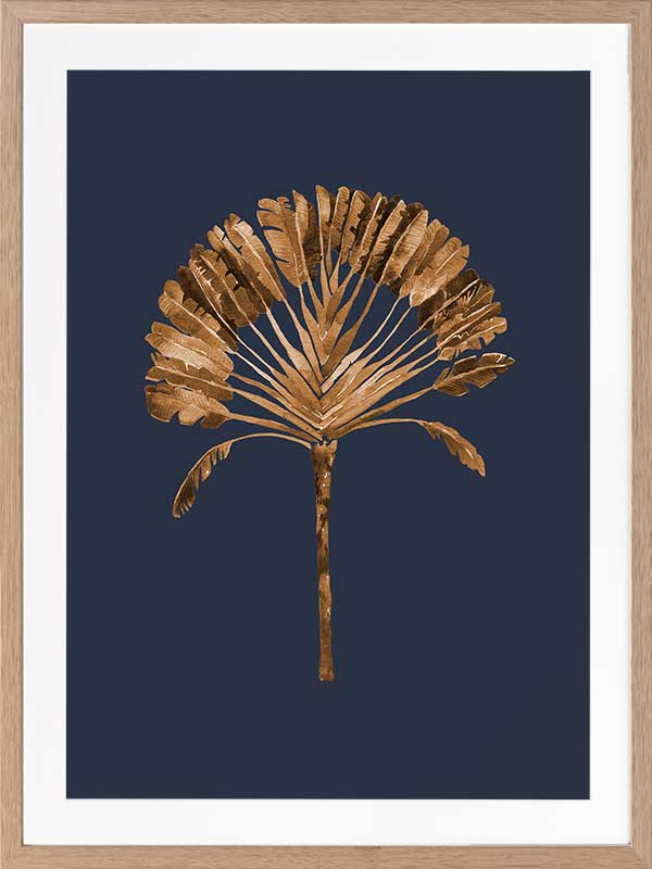 Golden Palm II Poster Framed Art Print