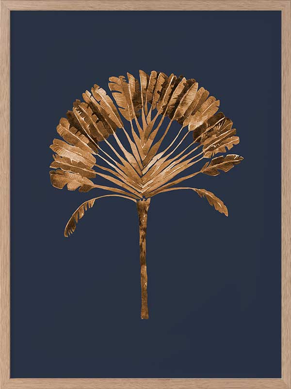 Golden Palm II Poster Framed Art Print