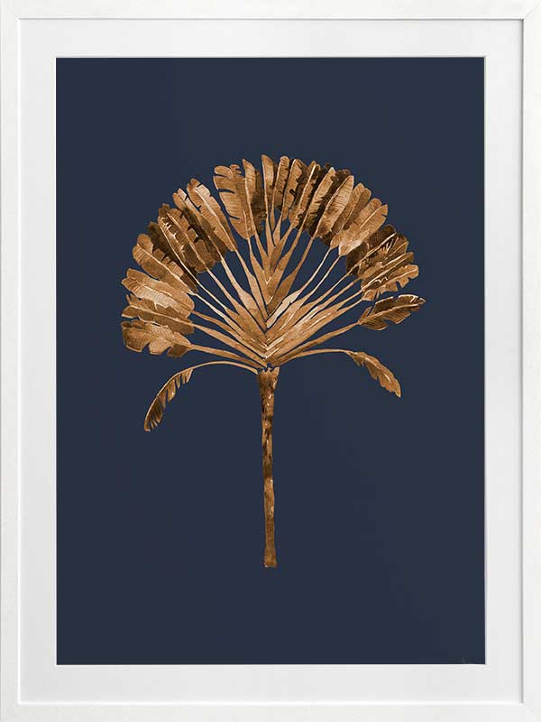 Golden Palm II Poster Framed Art Print