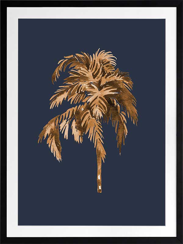 Golden Palm III Poster Framed Art Print