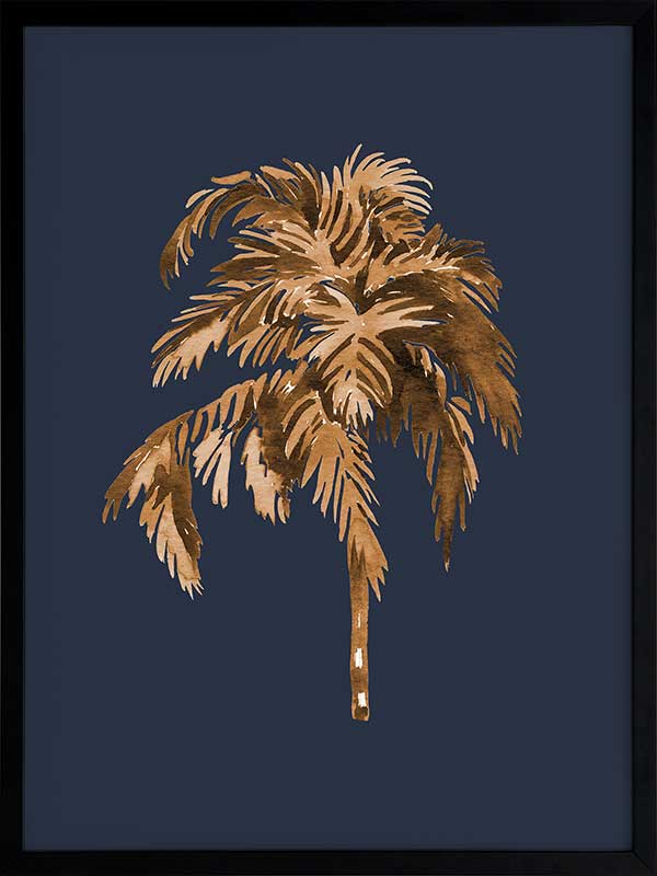 Golden Palm III Poster Framed Art Print
