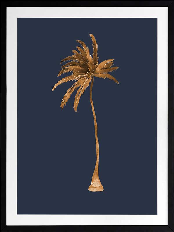 Golden Palm IV Poster Framed Art Print