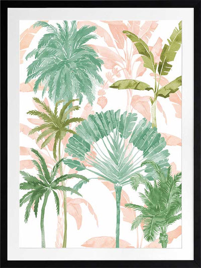 Exotic Palms II Poster Framed Art Print