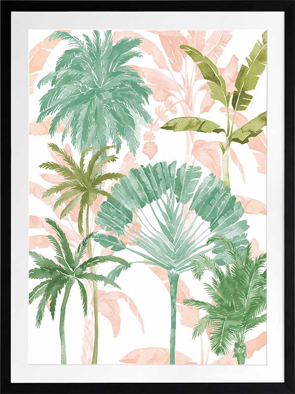 Exotic Palms II Poster Framed Art Print